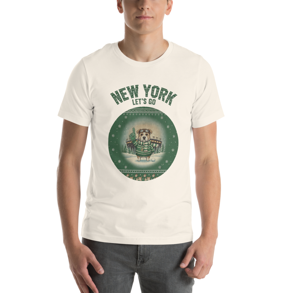 New York Green Fan tee, vintage white model