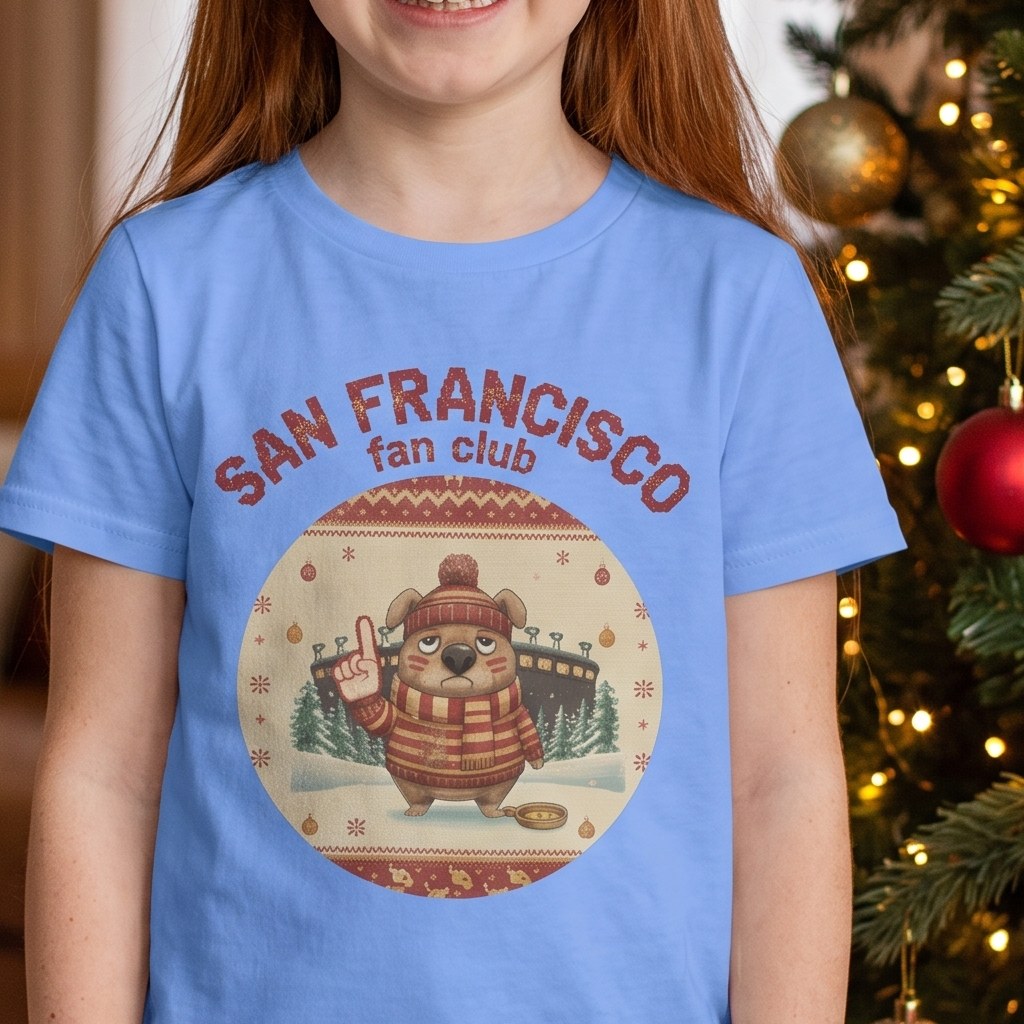 Styling photo, San Francisco Fan Kids Ugly Christmas Shirt