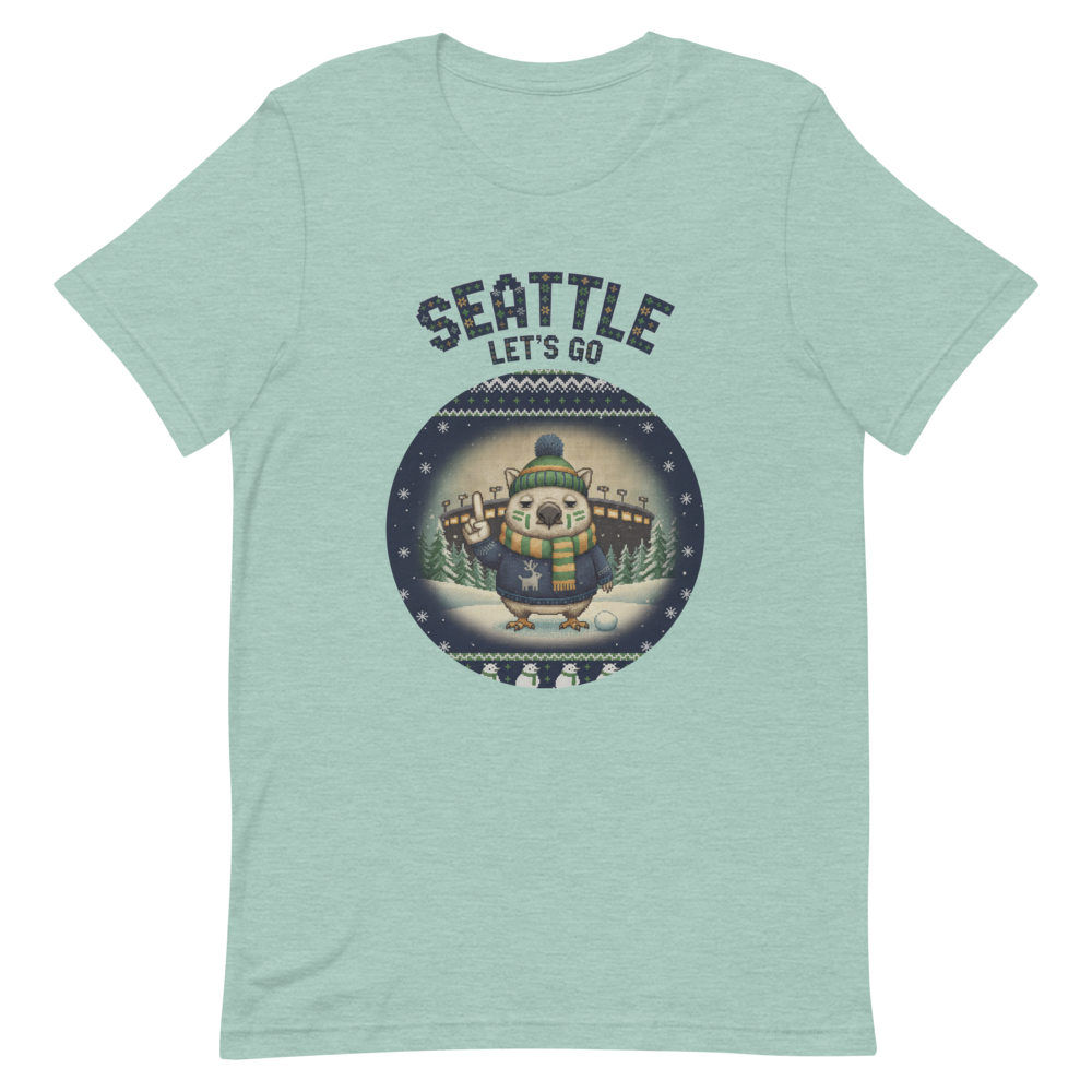 Seattle Fan tee, green flat