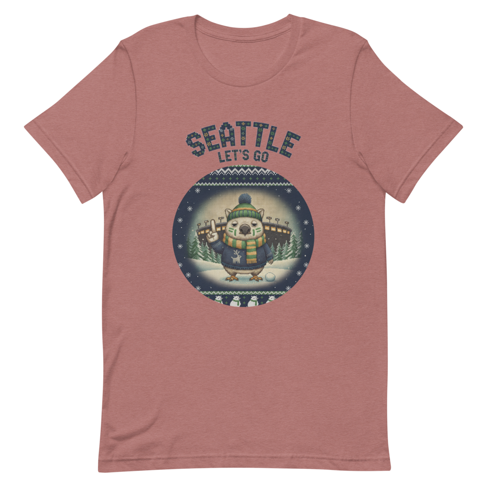 Seattle Fan tee, mauve flat