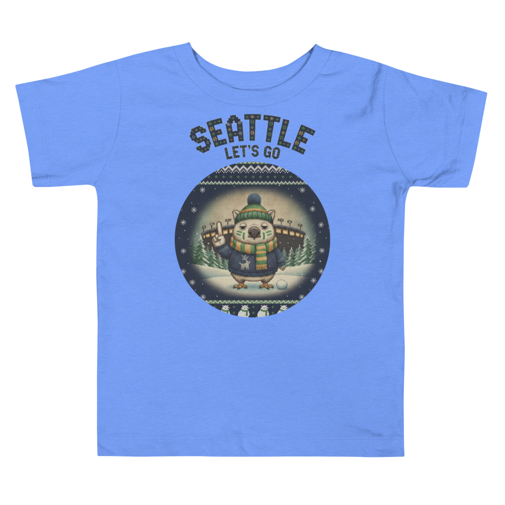 Seattle Fan toddler tee, blue flat