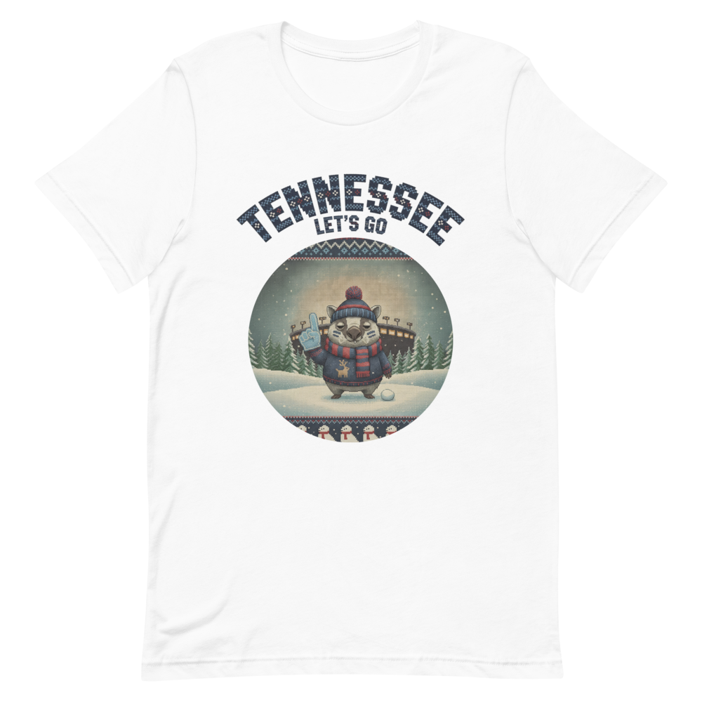 Tennessee Fan tee, pure white flat