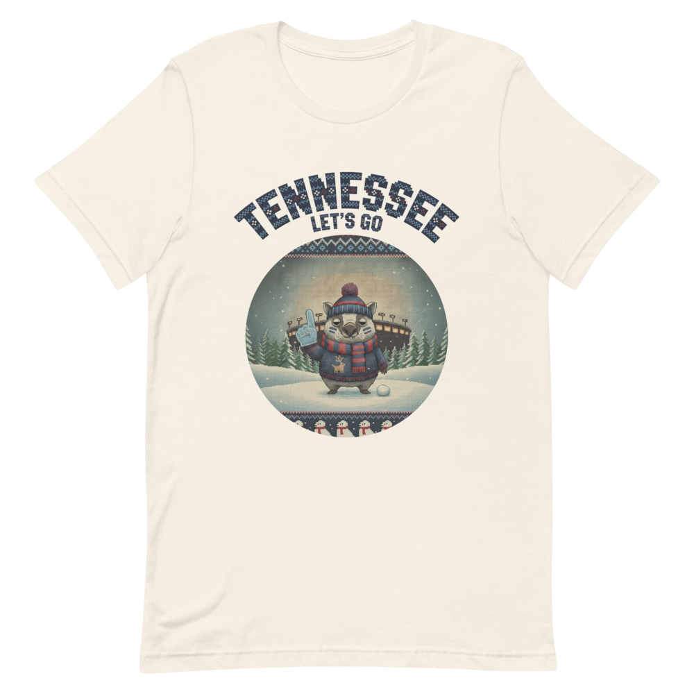 Tennessee Fan tee, vintage white flat