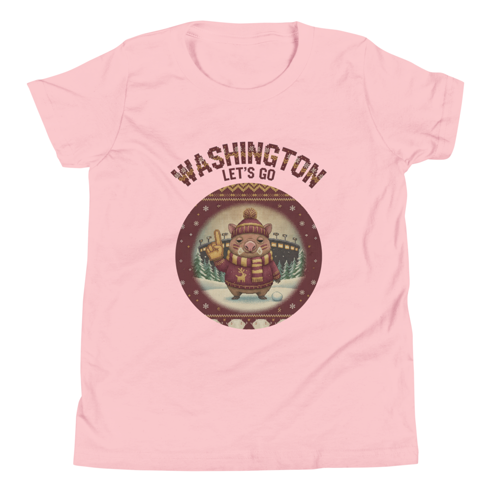 Washington Fan kids tee, light pink flat