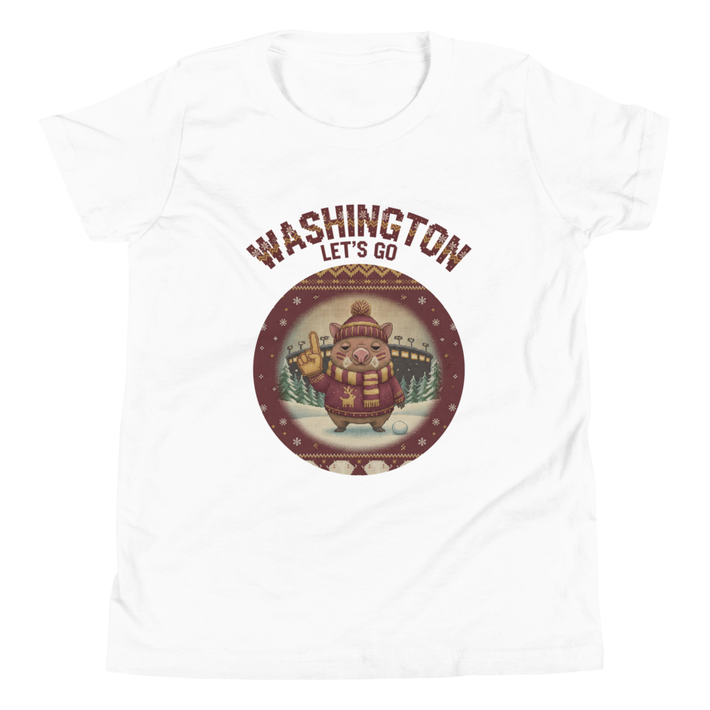 Washington Fan kids tee, pure white flat