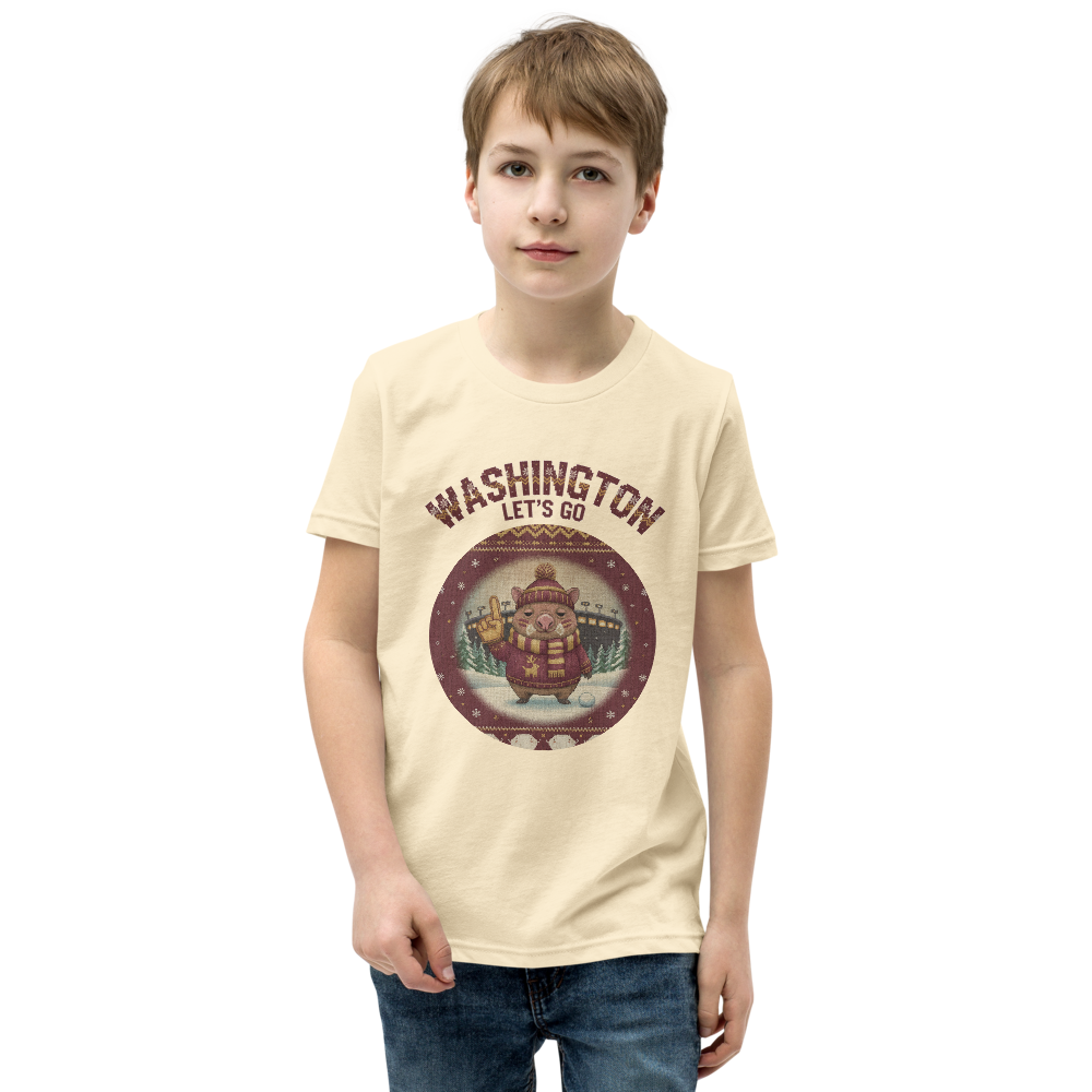 Washington Fan kids tee, vintage white model
