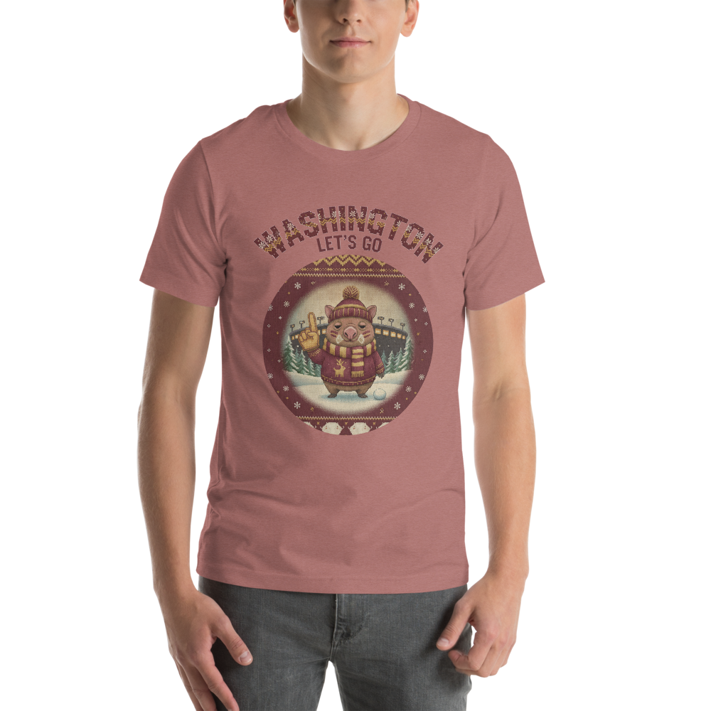 Washington Fan tee, mauve model