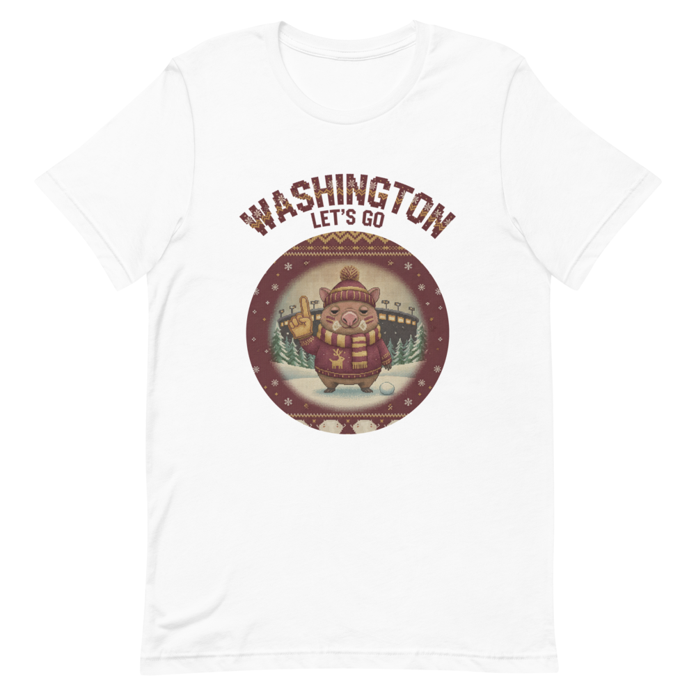 Washington Fan tee, pure white flat