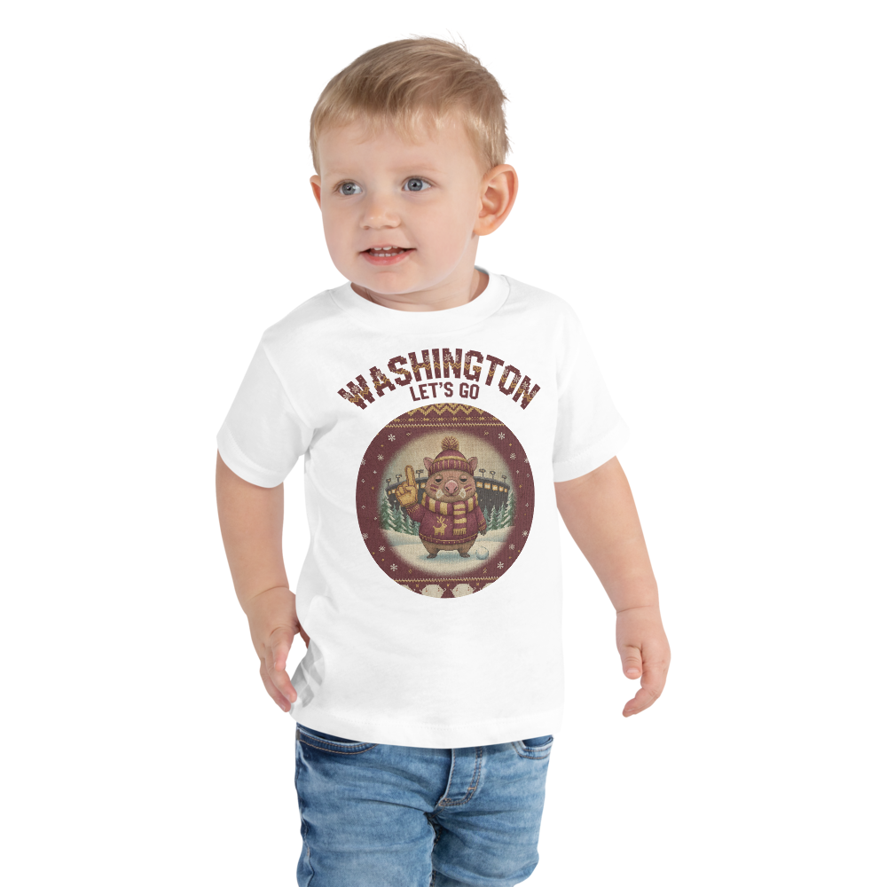 Washington Fan toddler tee, pure white model