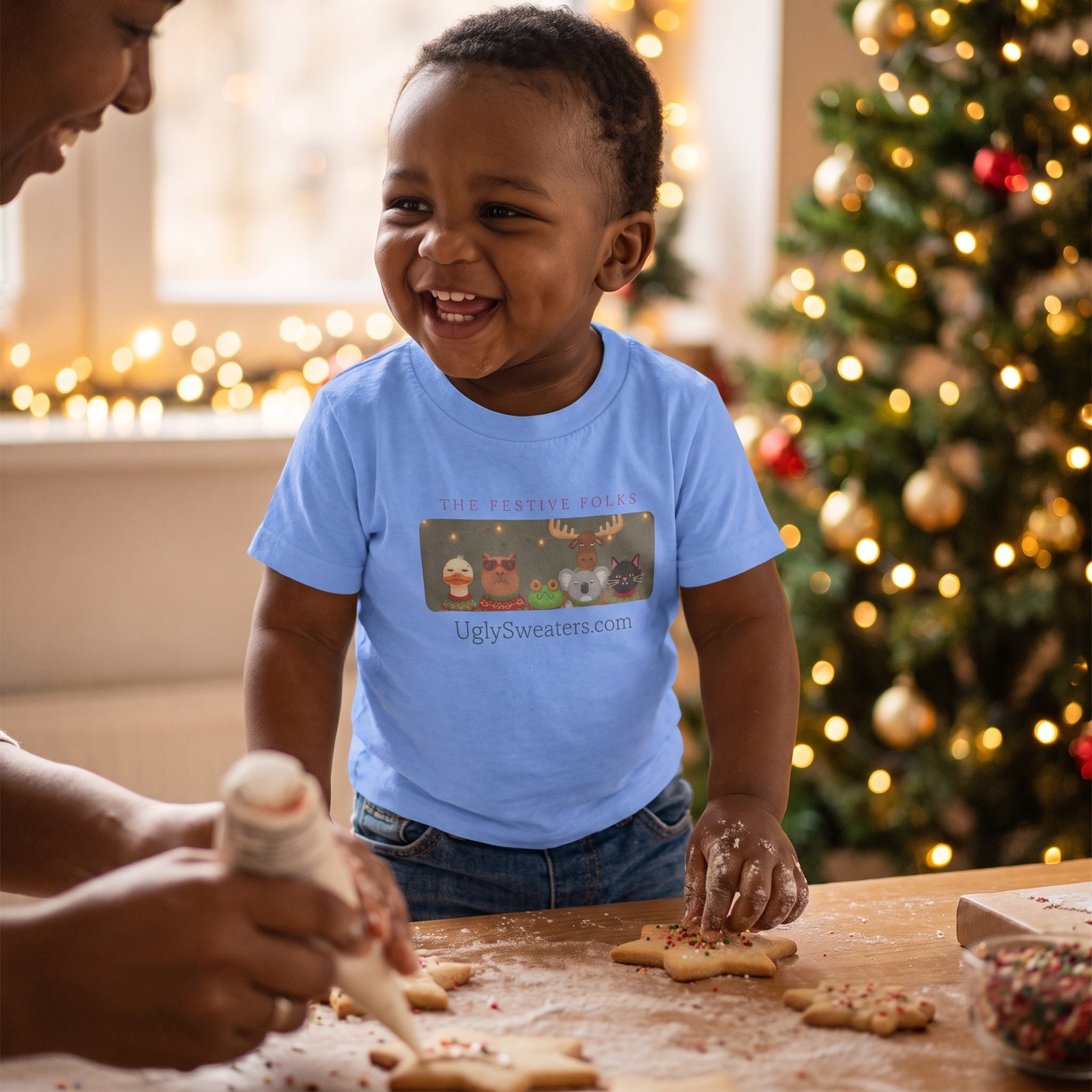 Styling photo, The Festive Folks Toddler Ugly Christmas Shirt