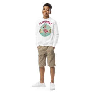 Flamingle Bells Kids Ugly Christmas Sweater | Youth Crewneck Sweatshirt