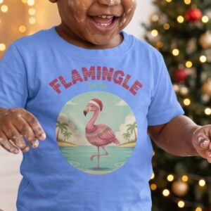 Flamingle Bells Toddler Ugly Christmas Shirt