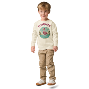 Flamingle Bells Toddler Ugly Christmas Sweater | Kids Crewneck Sweatshirt, Ages 2 to 7