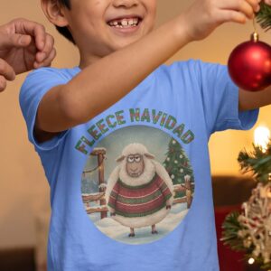 Fleece Navidad Kids Ugly Christmas Shirt