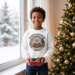 Styling photo, Fleece Navidad Kids Ugly Christmas Sweater