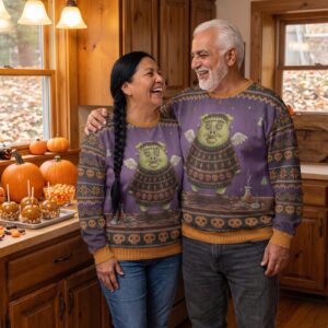 Plus size styling photo, Frankenswine Matching Halloween Sweatshirts for Couples