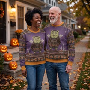 Styling photo, Frankenswine Matching Halloween Sweatshirts for Couples