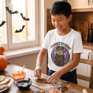 Frankenswine Kids Halloween Shirt for Boys and Girls