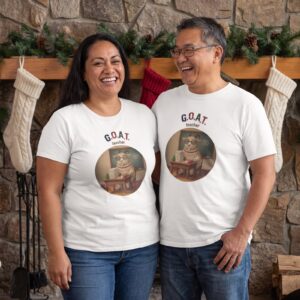 Plus size styling photo, G.O.A.T. Teacher Matching Christmas Shirts for Couples