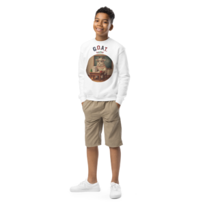 G.O.A.T. Teacher Kids Ugly Christmas Sweater | Youth Crewneck Sweatshirt