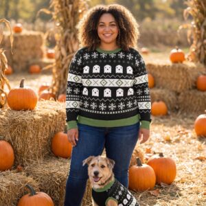 Plus size styling photo, Ghost Halloween Matching Set