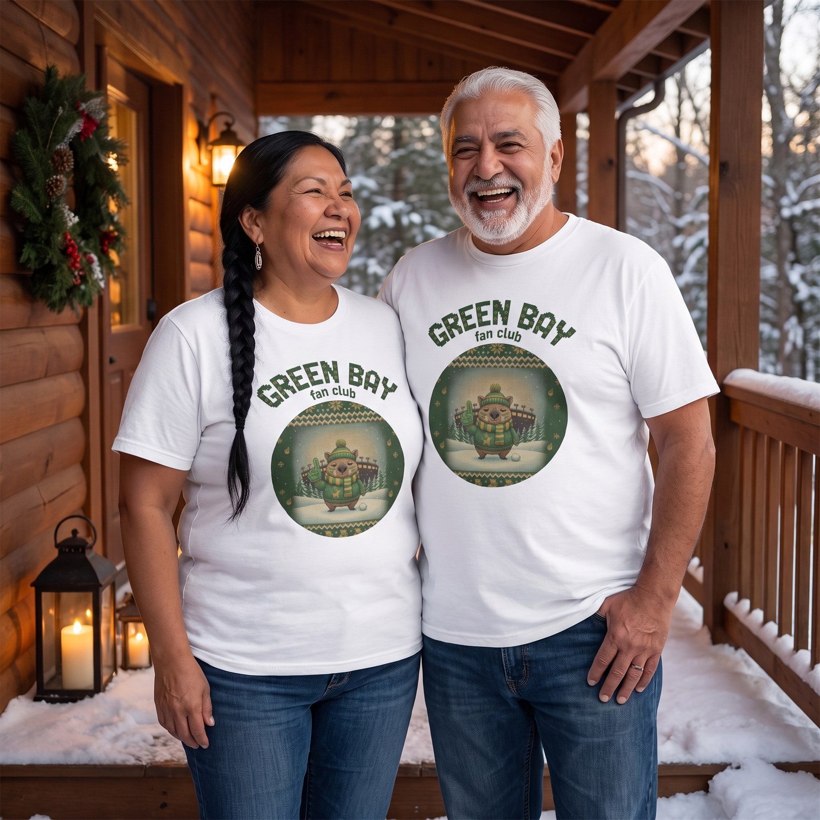 Plus size styling photo, Green Bay Fan Matching Christmas Shirts for Couples