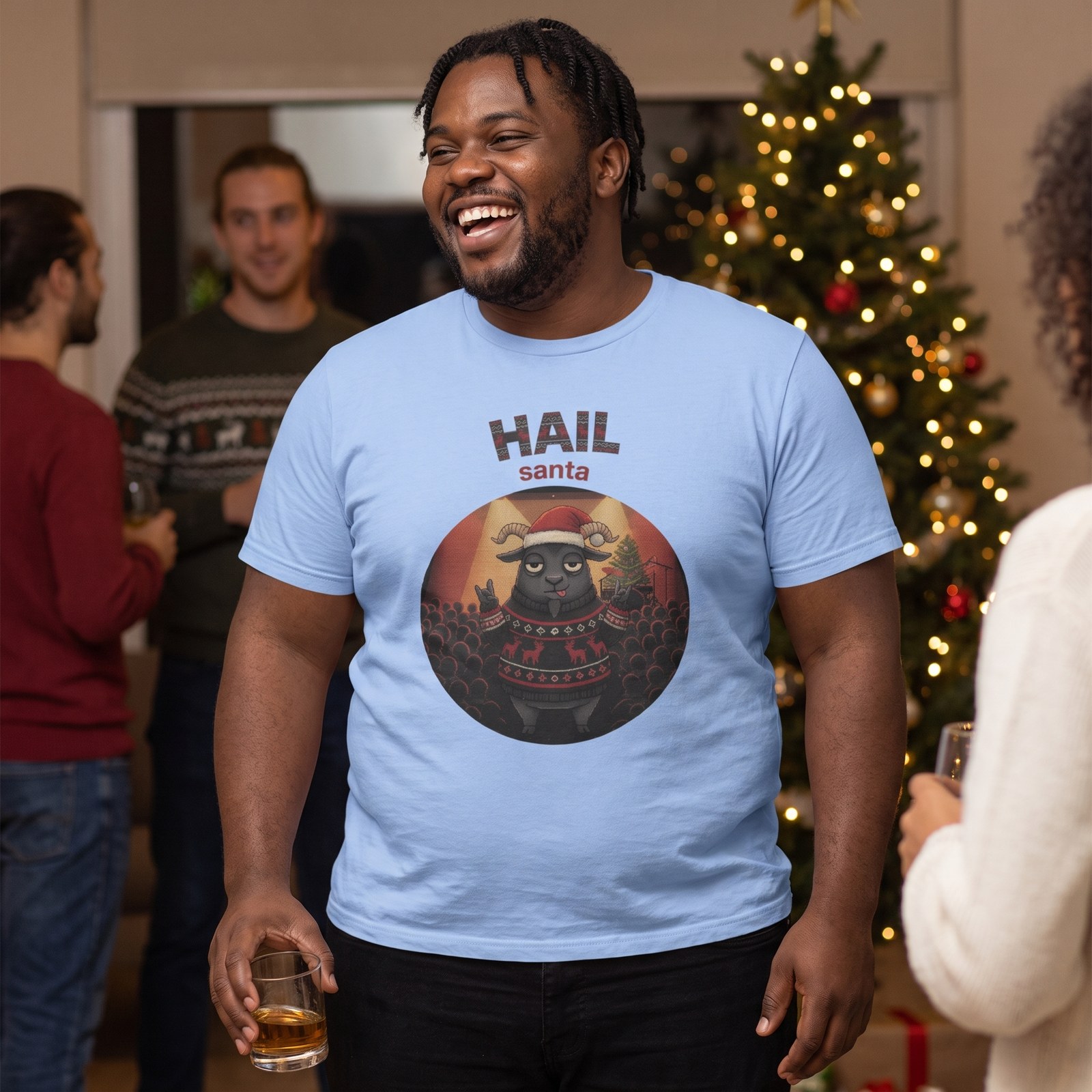 Plus size styling photo, Hail Santa Ugly Christmas Shirt