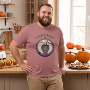 Plus size styling photo, Hang In There Bat Halloween Shirt for Women and Men