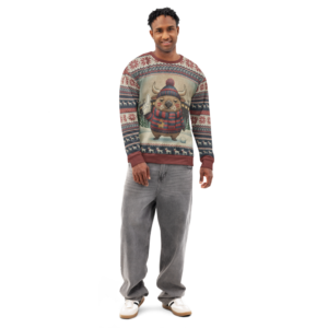 Houston Fan ugly Christmas sweatshirt, men's front