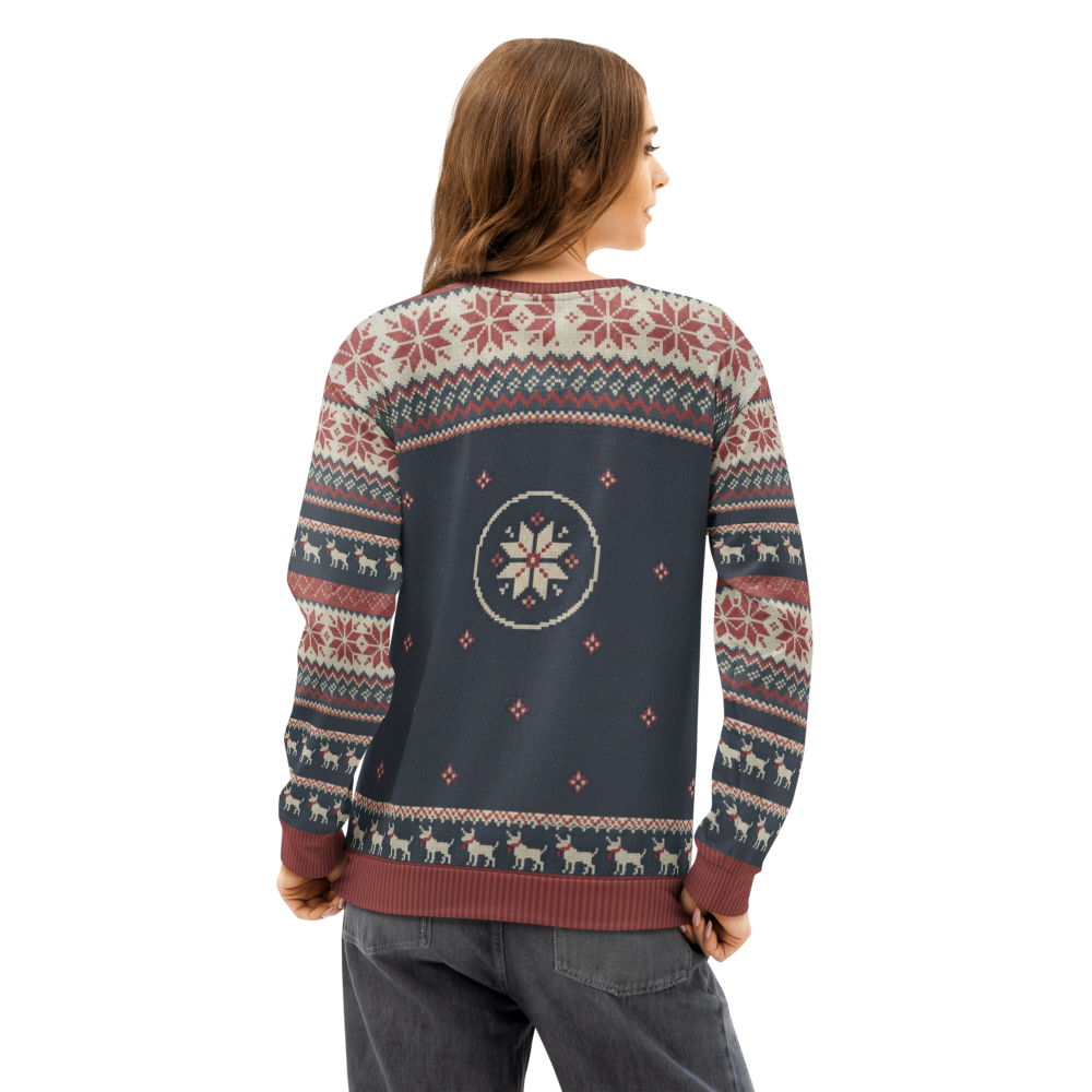 Houston Fan ugly Christmas sweatshirt, women's back