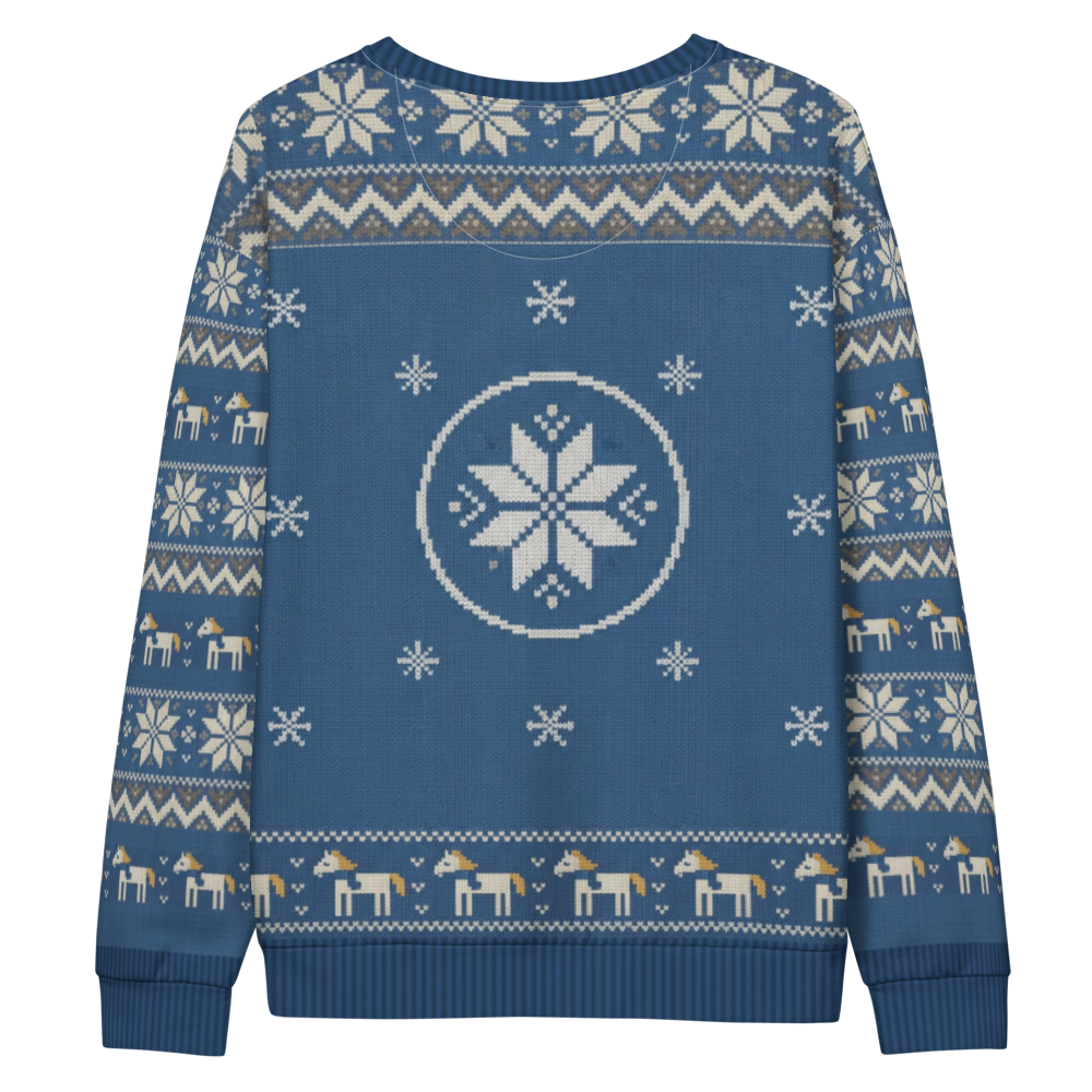 Indianapolis Fan ugly Christmas sweatshirt, back flat