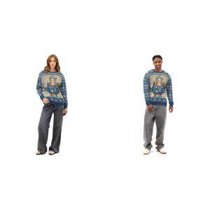 Indianapolis Fan Matching Ugly Christmas Sweaters for Couples | Two Sweatshirts