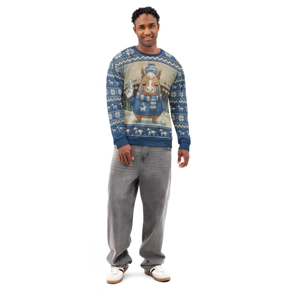 Indianapolis Fan ugly Christmas sweatshirt, men's front