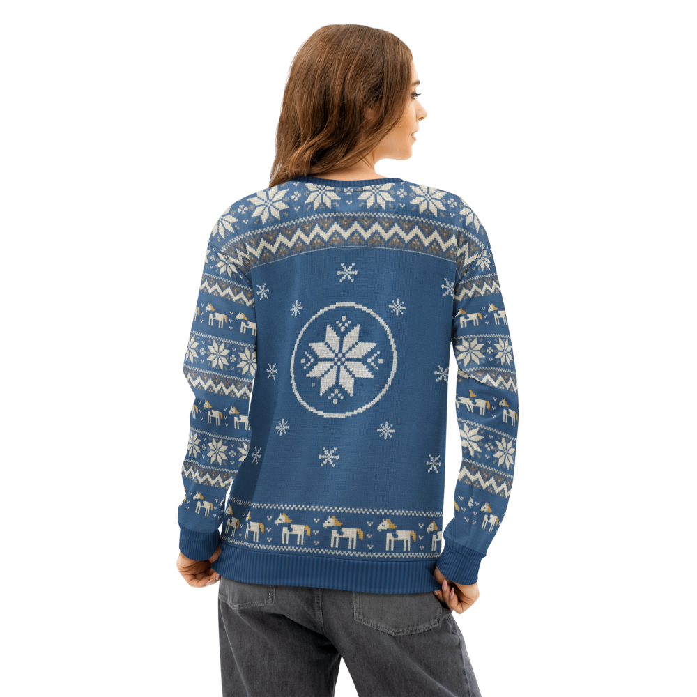 Indianapolis Fan ugly Christmas sweatshirt, women's back