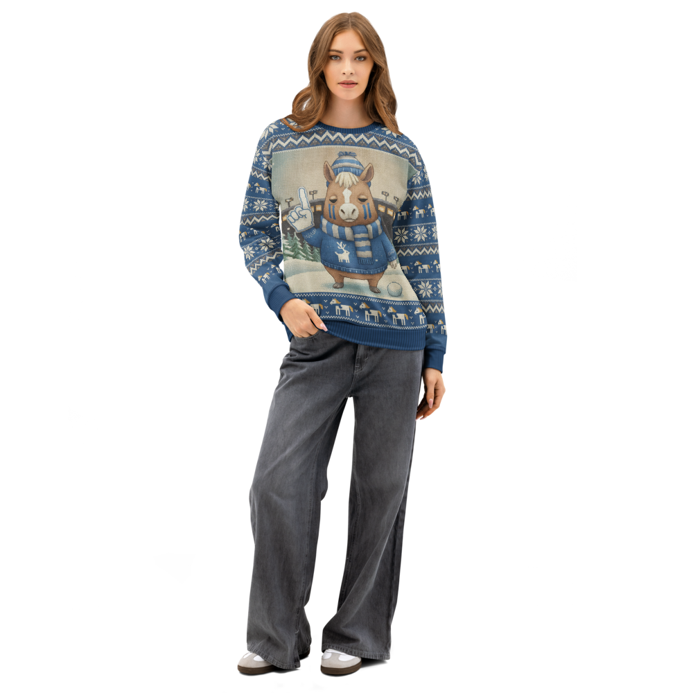 Indianapolis Fan ugly Christmas sweatshirt, women's front