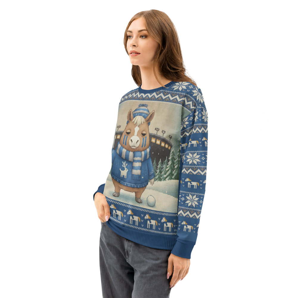 Indianapolis Fan ugly Christmas sweatshirt, women's side