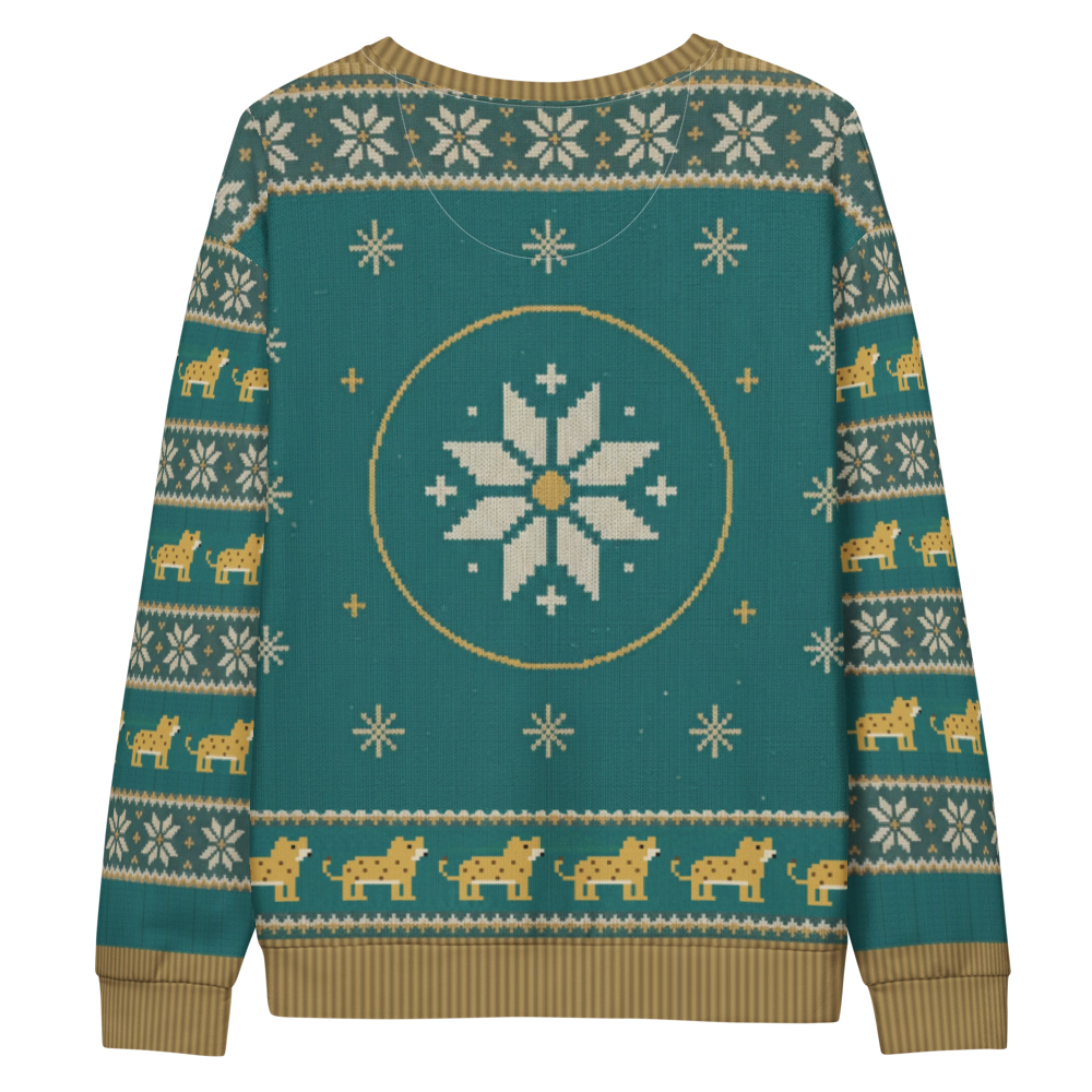 Jacksonville Fan ugly Christmas sweatshirt, back flat