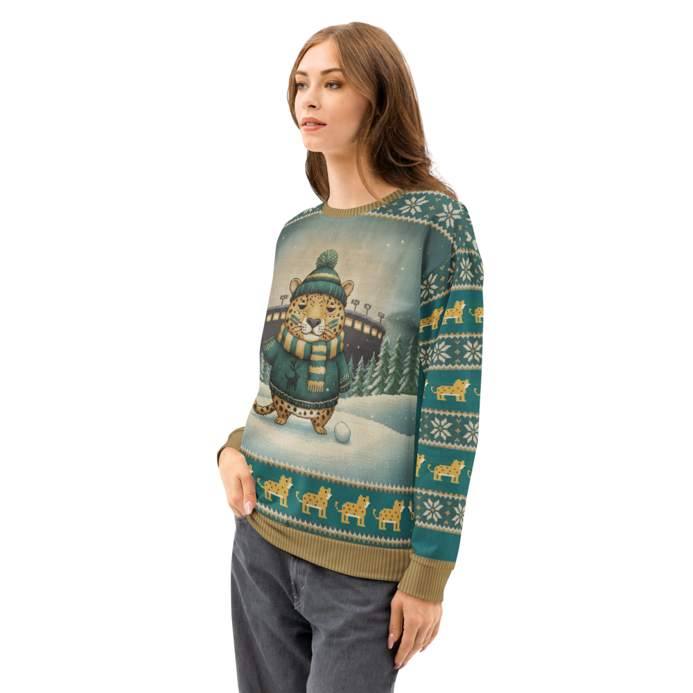 Jacksonville Fan ugly Christmas sweatshirt, women's side