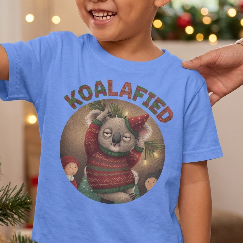 Styling photo, Koalafied Toddler Ugly Christmas Shirt
