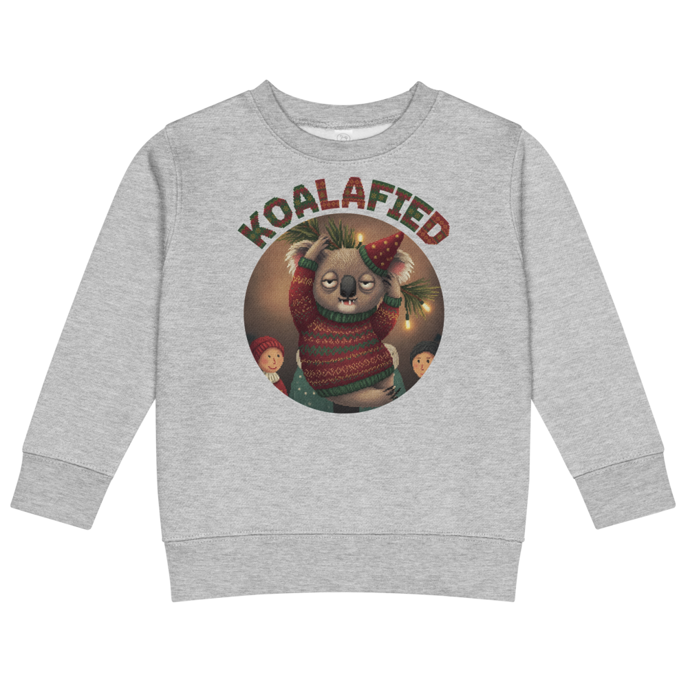 Koalafied Toddler Ugly Christmas Sweater | Kids Crewneck Sweatshirt, Ages 2 to 7 Heather flat