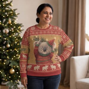 Plus size styling photo, Koalafied Ugly Christmas Sweater