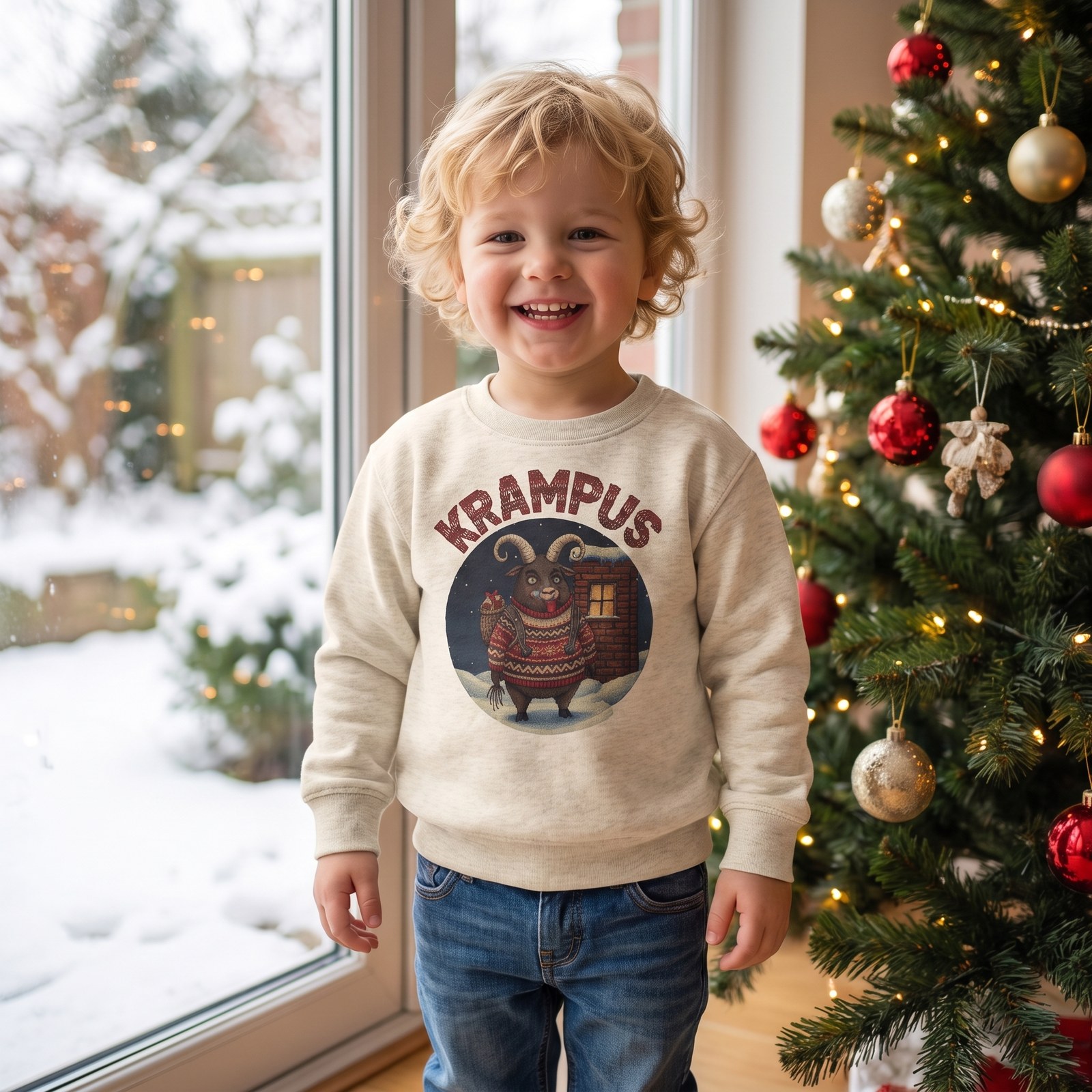 Styling photo, Krampus Toddler Ugly Christmas Sweater