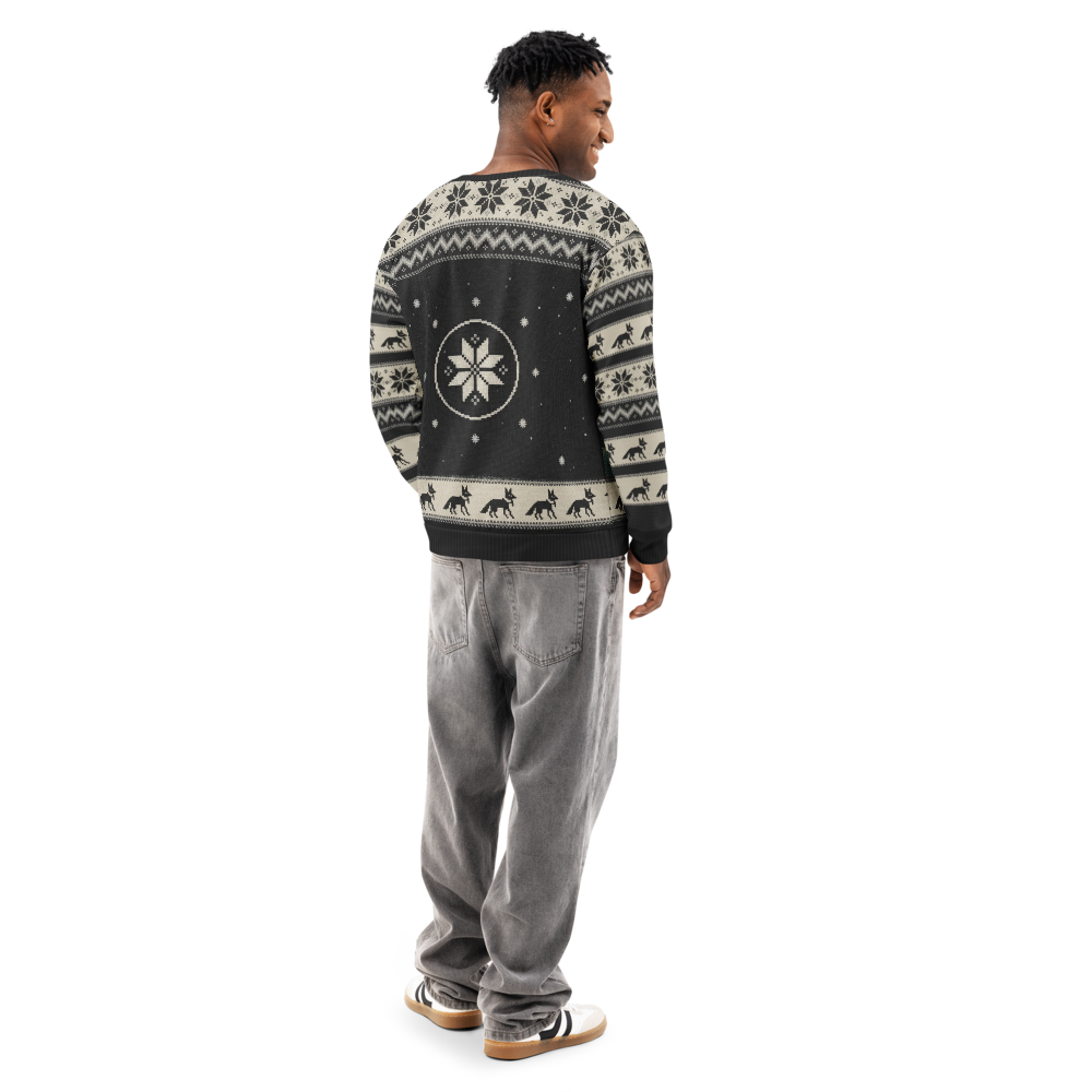 Las Vegas Fan ugly Christmas sweatshirt, men's back