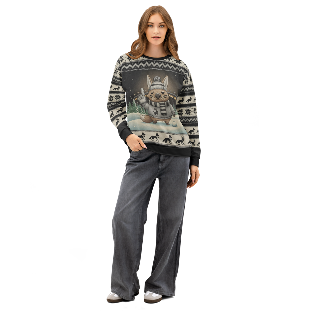 Las Vegas Fan ugly Christmas sweatshirt, women's front
