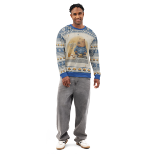 Latke Night Hanukkah sweatshirt men's front