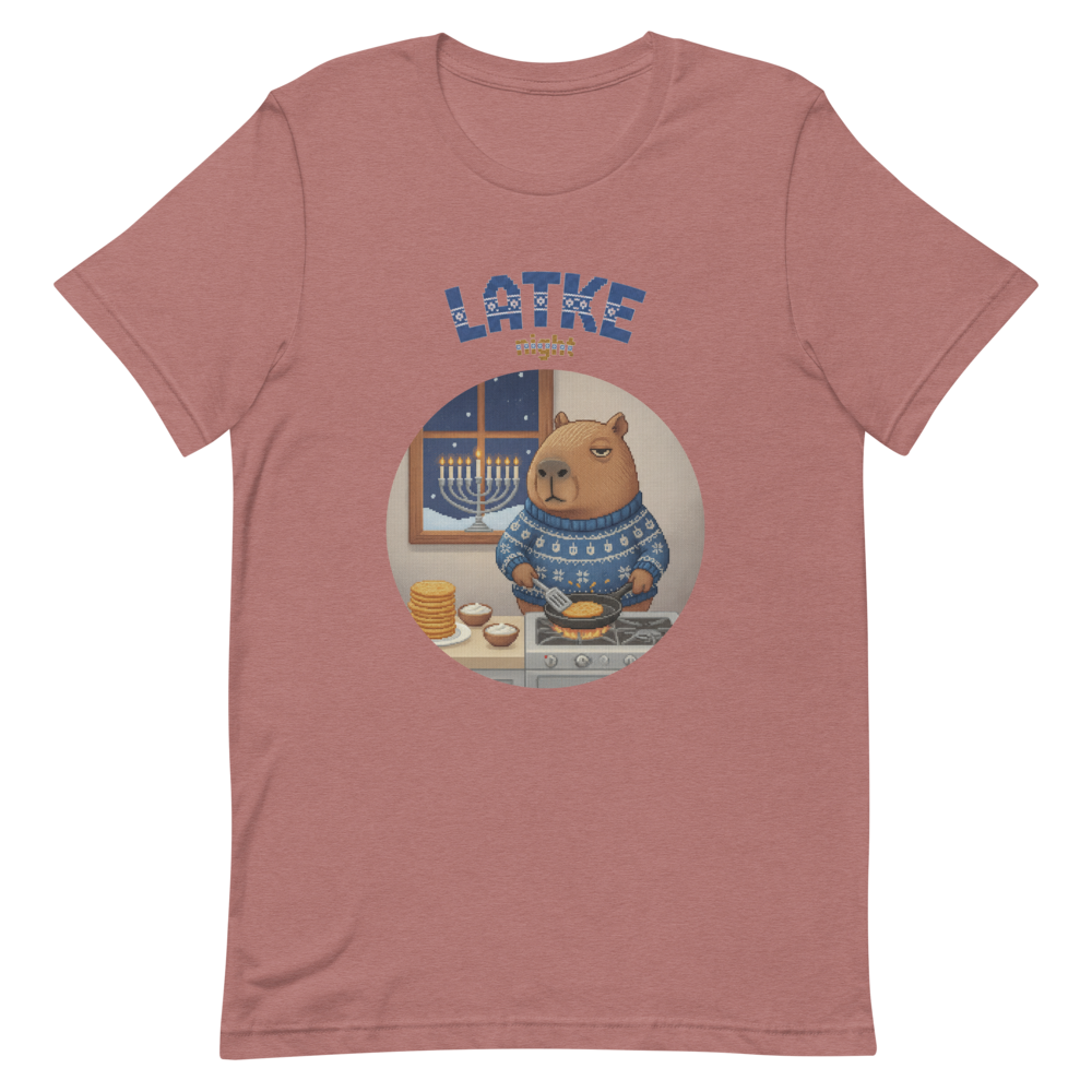 Latke Night Ugly Tee — Mauve flat