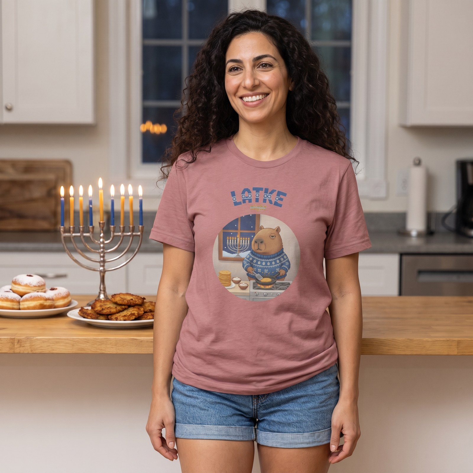 Styling photo, Latke Night Funny Hanukkah Shirt