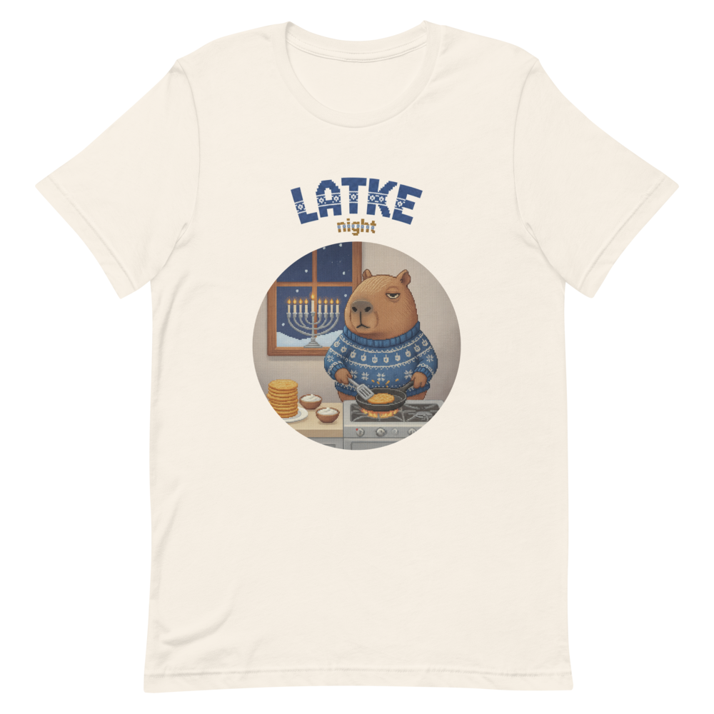 Latke Night Ugly Tee — Vintage White flat