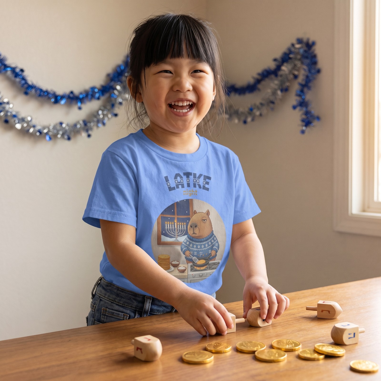 Styling photo, Latke Night Toddler Hanukkah Shirt