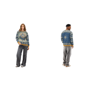 Los Angeles Fan matching ugly Christmas sweatshirts for couples